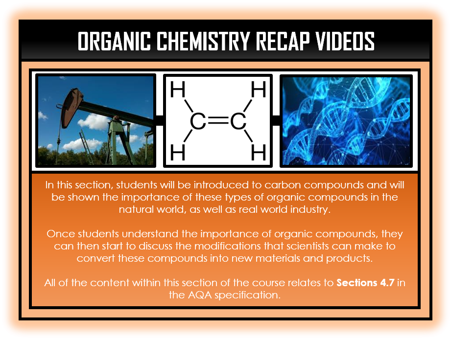 Combined Science Snapshots - Organic Chemistry Section