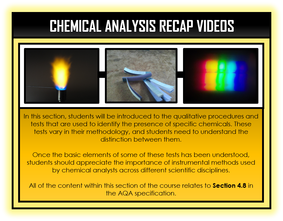 Combined Science Snapshots - Chemical Analysis Section