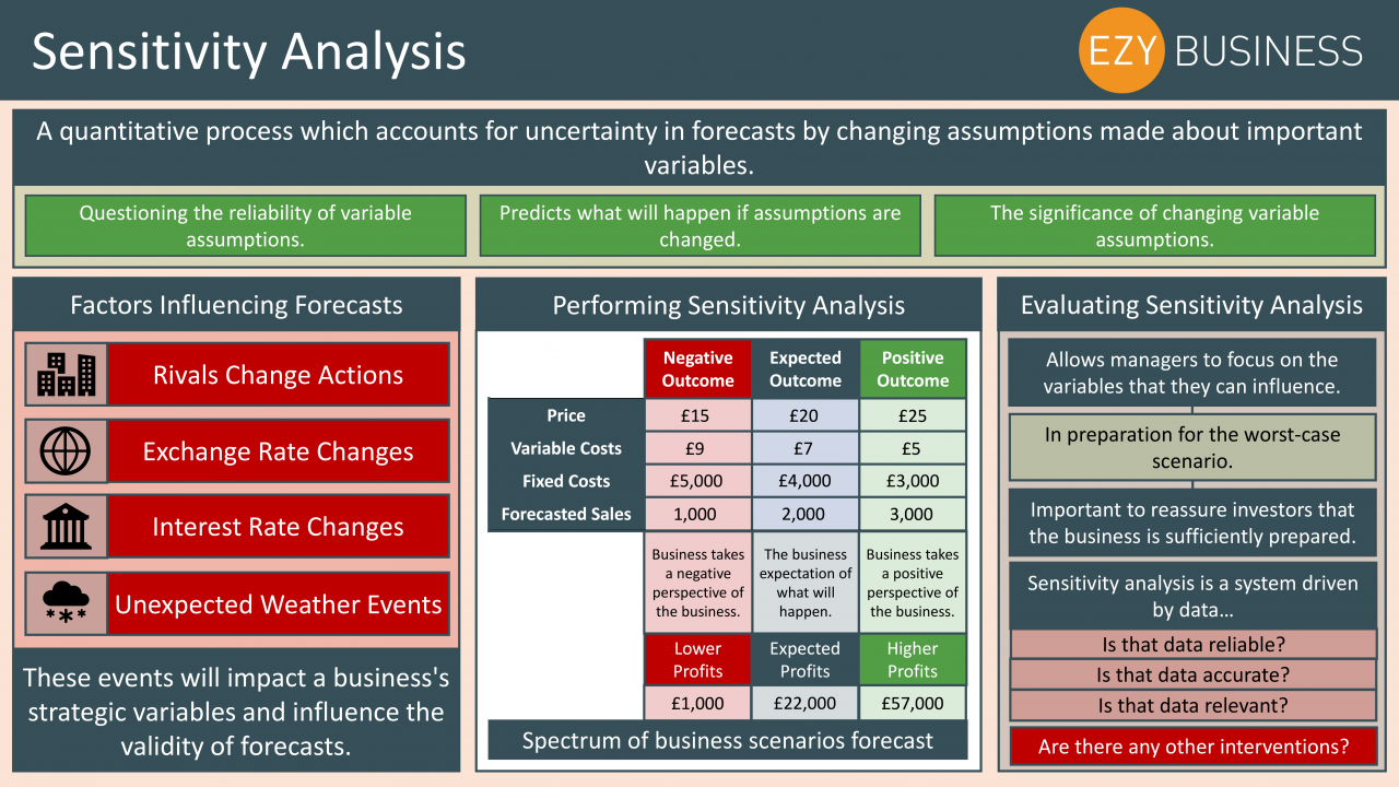 Business Studies Year 13 revision Day 23 - Sensitivity Analysis