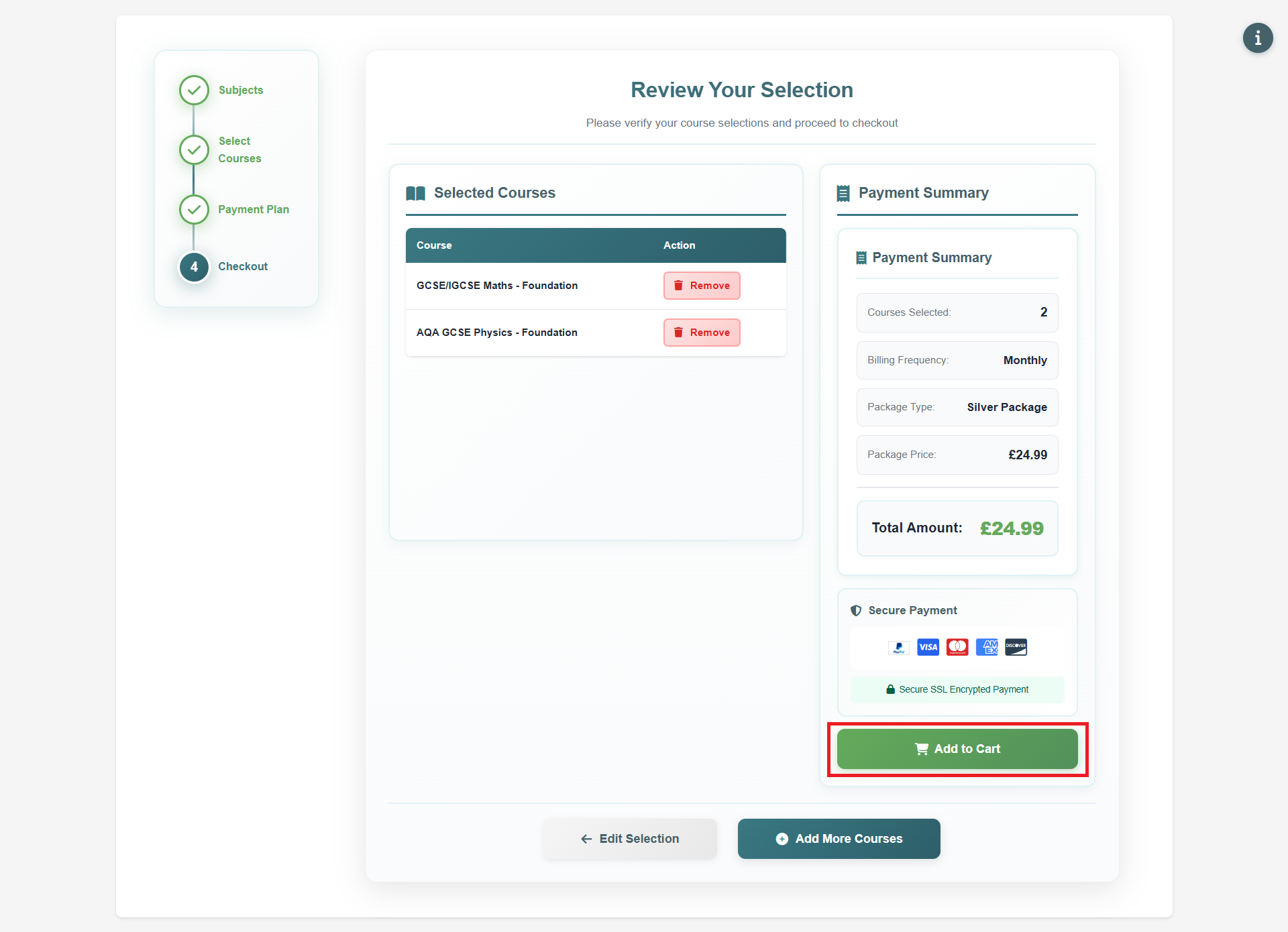 Form Step 4 - Review