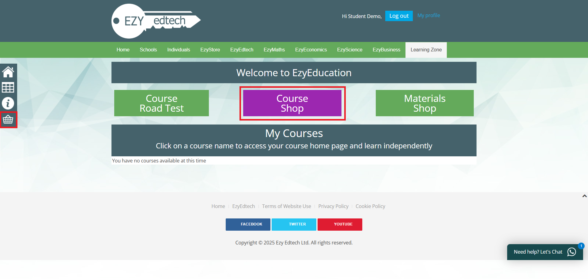 Learning Zone Overview