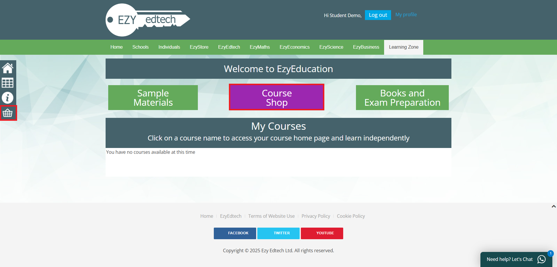 Learning Zone Overview