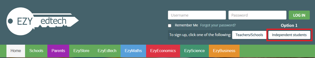 Ways to Register - Homepage Option 1